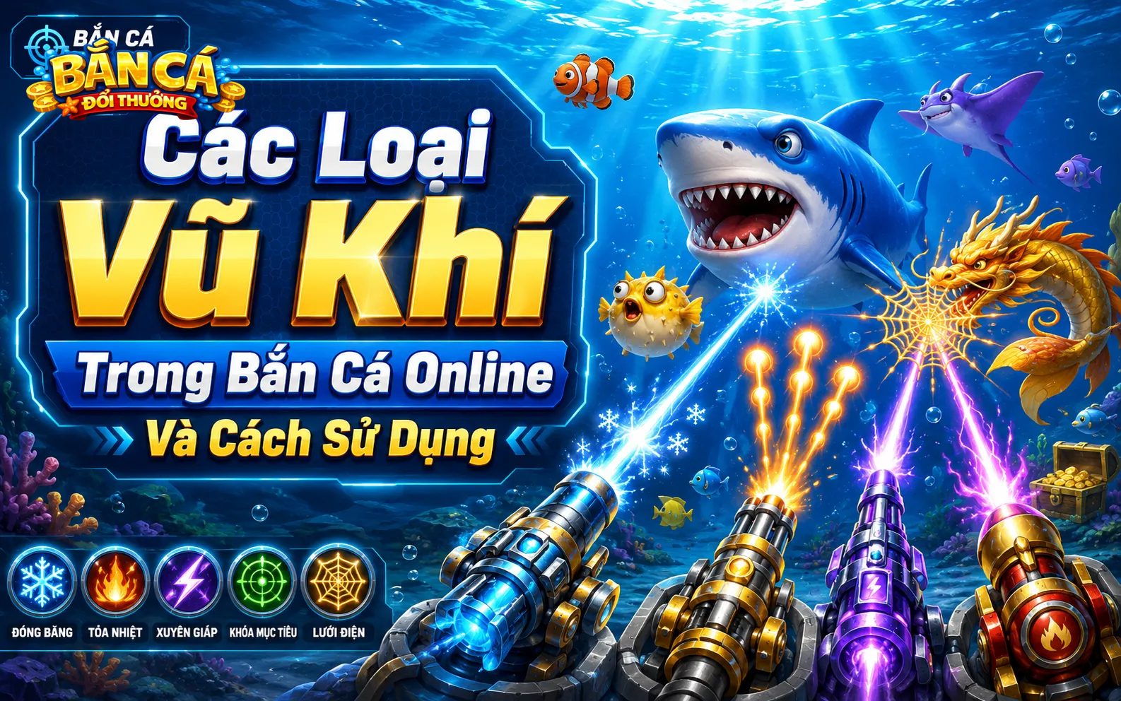 Các loại vũ khí bắn cá phổ biến